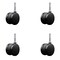Service Caster 2-3/8'' Office Chair Caster Nylon Twin Wheel 5/16 Grip Neck Stem , 4PK SCC-UHGN02S60-NYS-4 - alternate 1